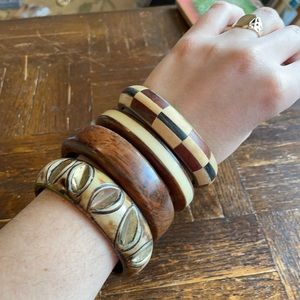 Bangles - Wood and Metal.